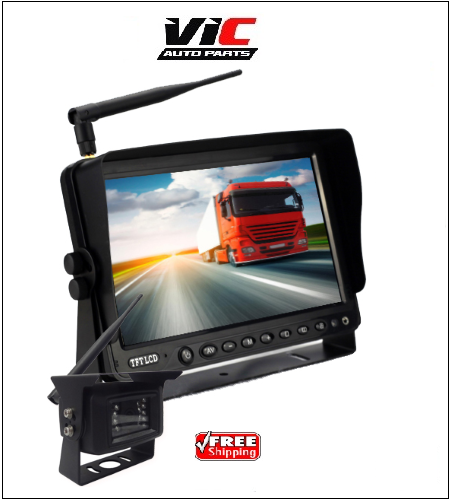 9″ LCD MONITOR REVERSING CAMERA REAR VIEW KIT 12V,24V,36V TRUCK,CARAVAN with PIP