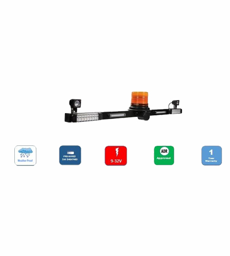 Mine Bar 1200mm Beacon ,Reverse , stop tail, Reverse alarm