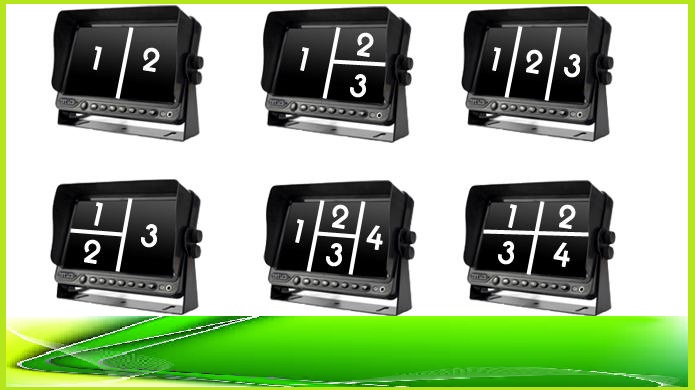 7″ LCD MONITOR REVERSING CAMERA REAR VIEW 4 PIN KIT 124V 24V 36V TRUCK,CARAVAN