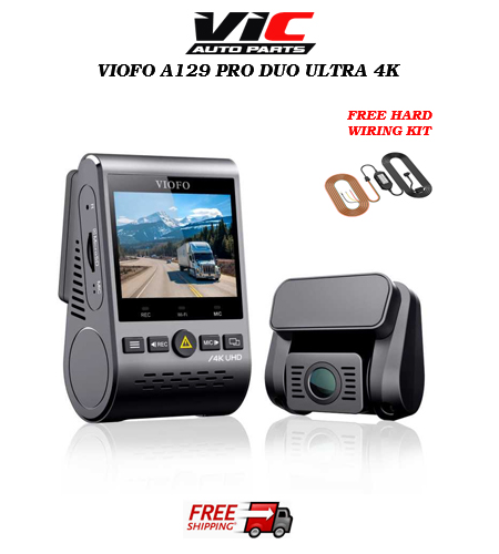 VIOFO A129 PRO DUO ULTRA 4K Dashcam DUAL CHANNEL, WI-FI & Bluetooth DASH CAMERA