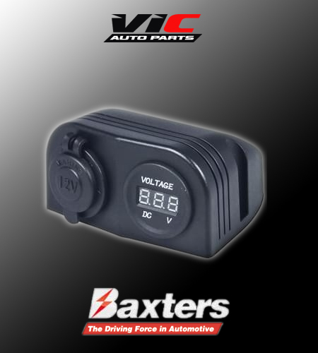 Heavy Duty Surface Mount DC Socket & Voltmeter Mount