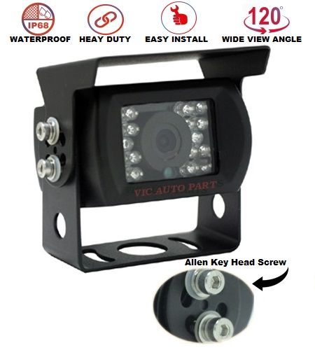 4 PIN Heavy Duty 12V 24V CCD IR Colour Rear view Reversing Camera