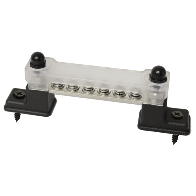 48V 150A M6 BUSBAR 6 WAY TRANSPARENT COVER & STUD COVER