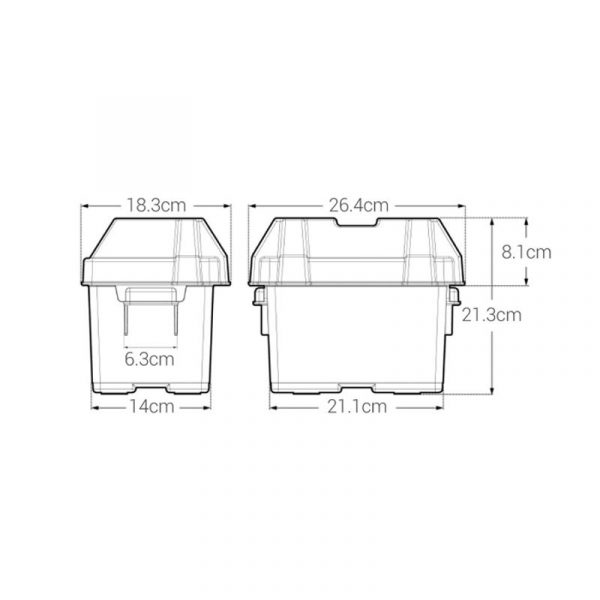 NOCO BATTERY BOX SNAP-TOP H-DUTY PLASTIC