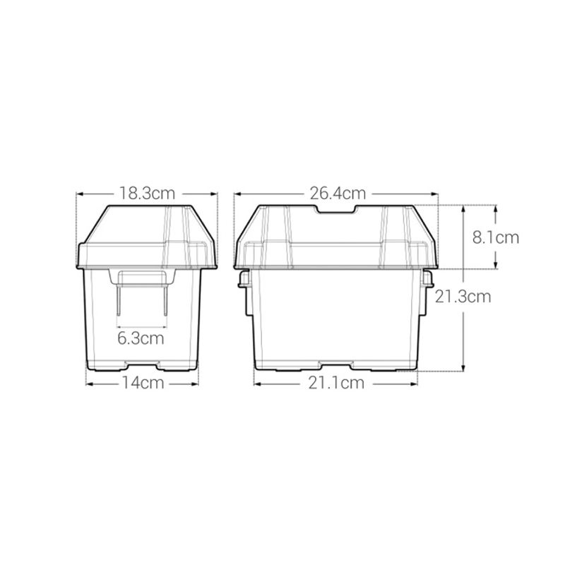 NOCO BATTERY BOX SNAP-TOP H-DUTY PLASTIC