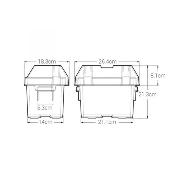 NOCO BATTERY BOX SNAP-TOP H-DUTY PLASTIC