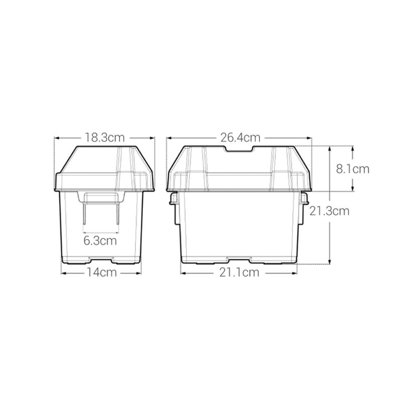 NOCO BATTERY BOX SNAP-TOP H-DUTY PLASTIC