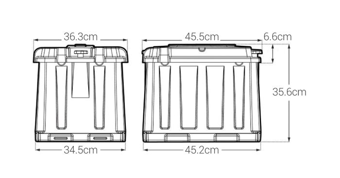 NOCO COMMERCIAL BATTERY BOX SUITS DUAL 6V US2200 BATTERIES