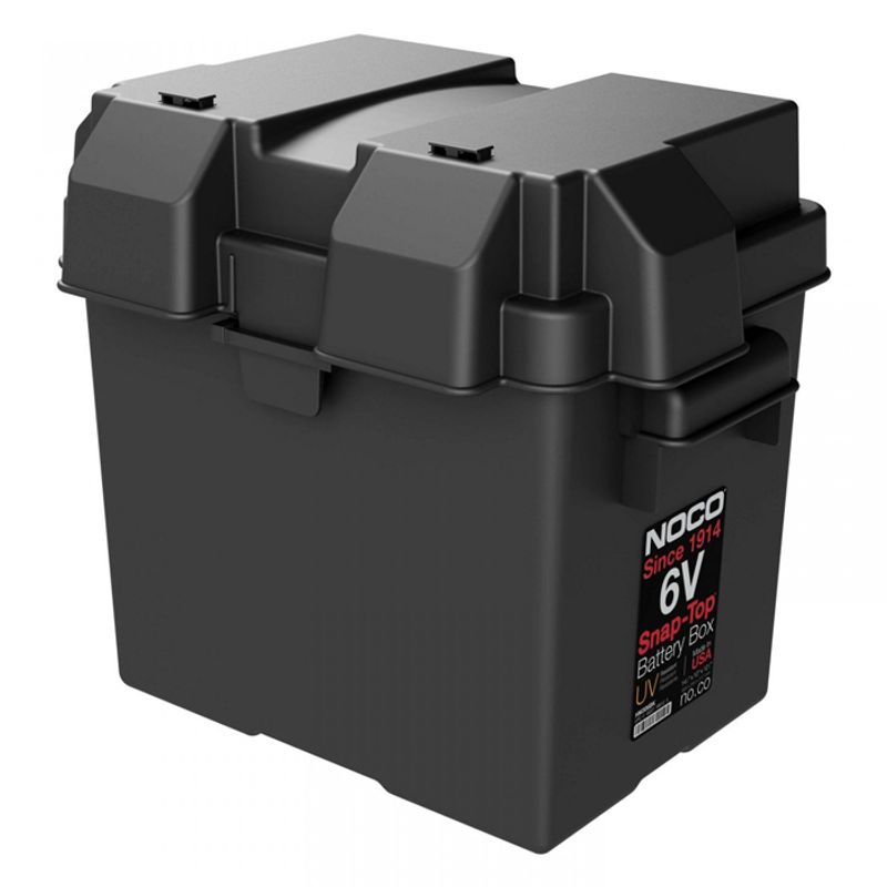 NOCO BATTERY BOX SNAP TOP HEAVY DUTY PLASTIC SUITS SINGLE 6V BATTERIES