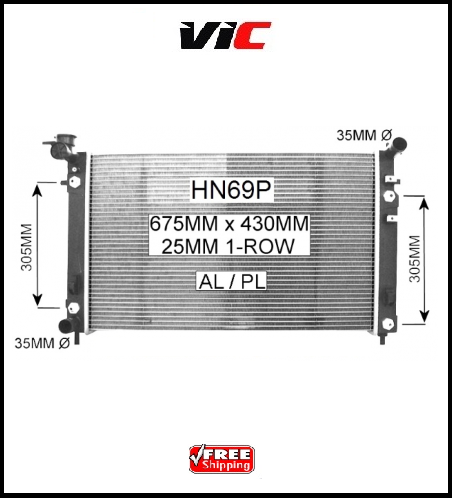 HOLDEN COMMODORE VT/VX/VU V6 (Dual Oil Cooler) Radiator – 1998-2002 – AUTO/MANUAL