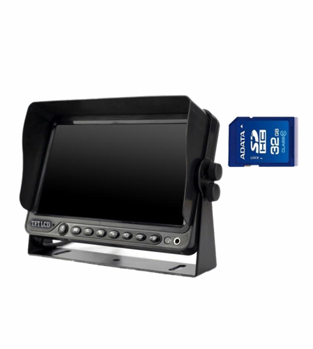 7″ Monitor HD 12/36V Reversing Rearview 4PIN CCD Camera Kit Car Truck Caravan