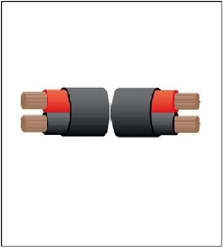 CABLE TWIN SHEATH 3mm x 30m RED/BLACK