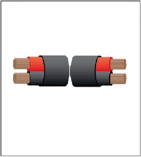 CABLE TWIN SHEATH 3mm x 100m RED/BLACK