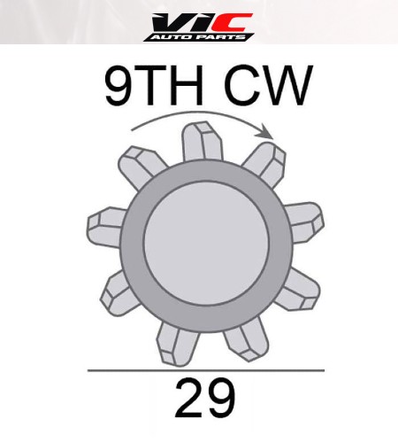 STR MTR 12V 1.6KW 9TH CW SUITS TOYOTA HI-ACE, HI-LUX ENG 2TR-FE